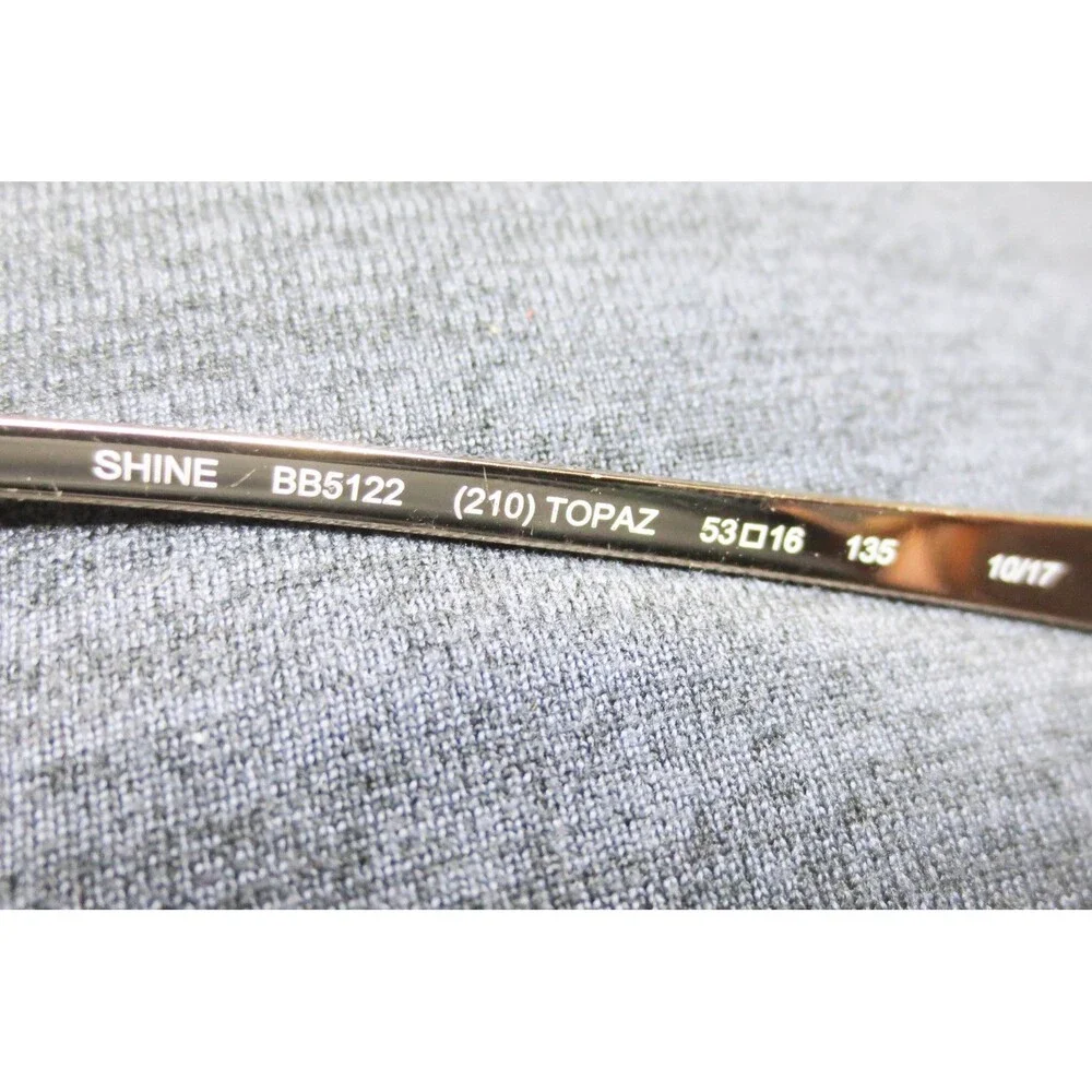 Bebe Shine BB5122 Topaz Brown Rectangular Eyeglass Frames 53-16-135 Womens
